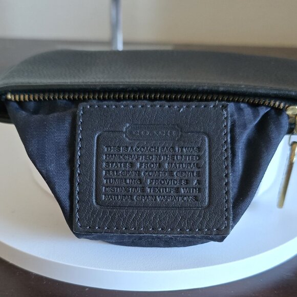 Rare Coach Sonoma Black Leather Small Cosmetic Pouch/Bag EUC ~ Vintage - Picture 7 of 8